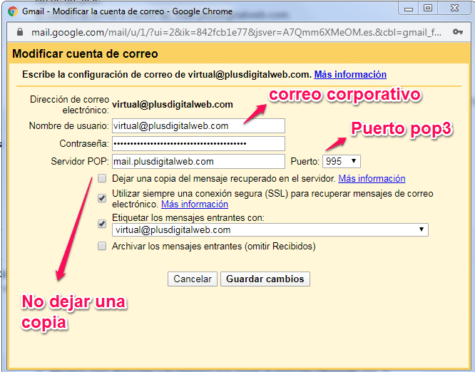 correo corporativo con gmail