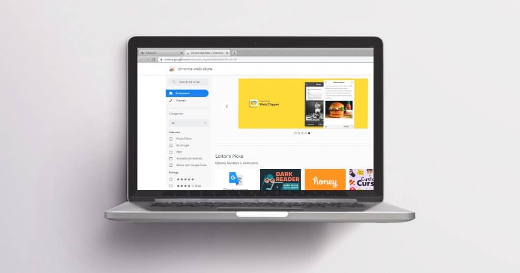 Extensiones google diseñador web