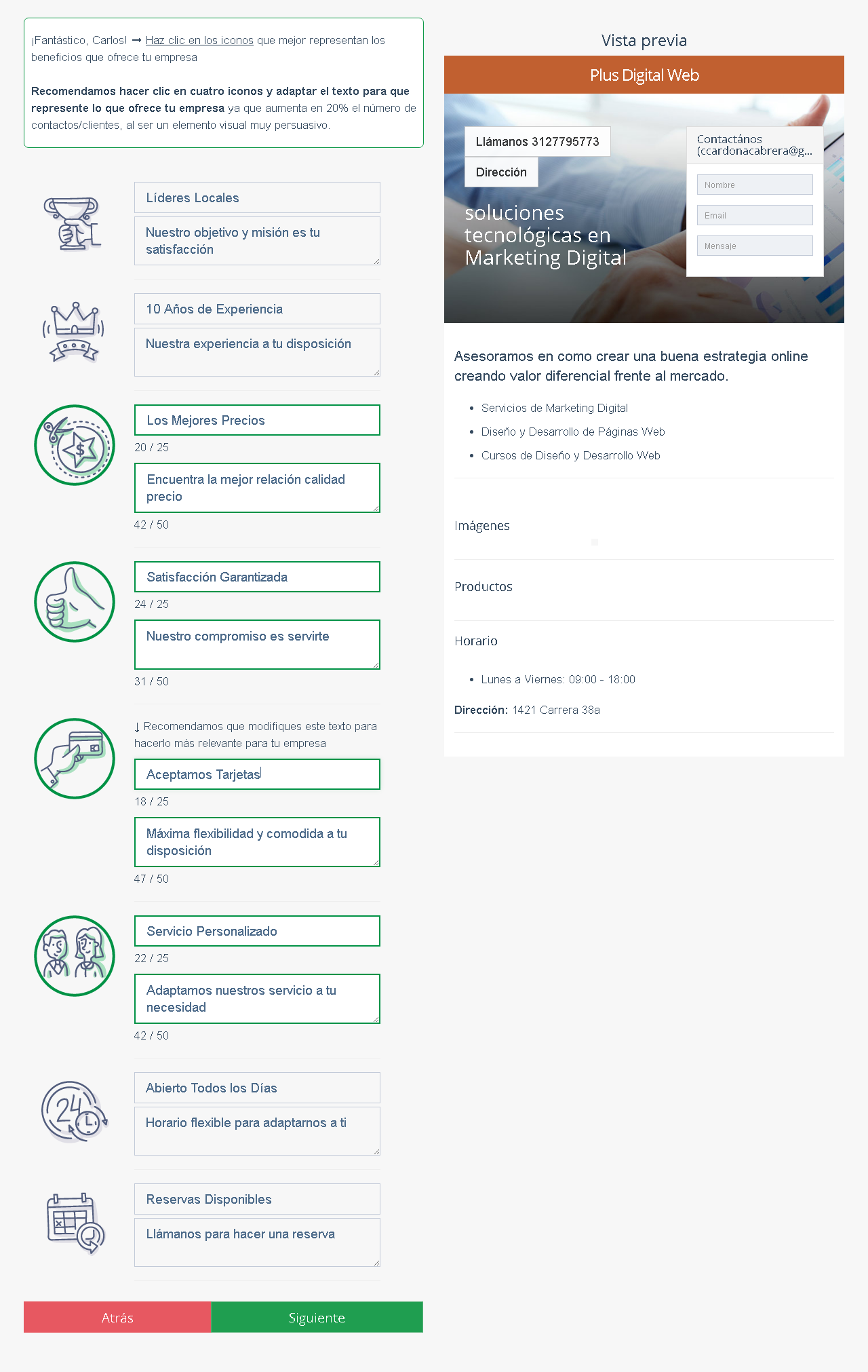Beneficios que tiene mi negocio