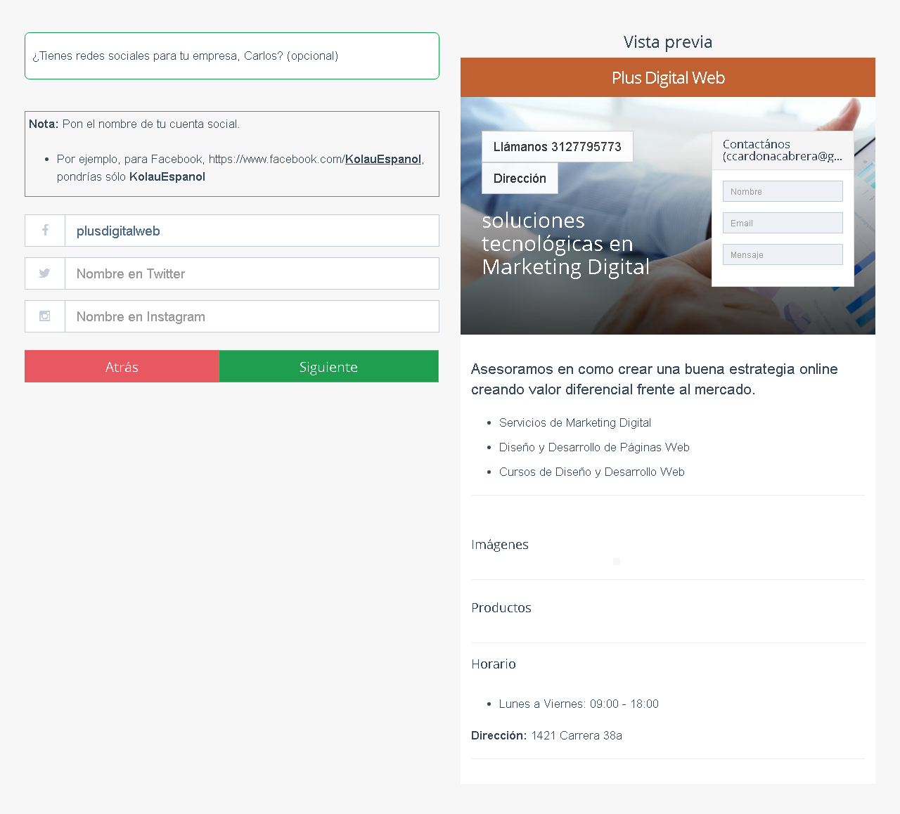 configurar redes sociales páginas gratis mintic